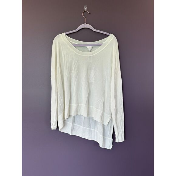 NWT Wilfred Librement Sweater White Asymmetrical Hem Size Medium - Picture 3 of 11